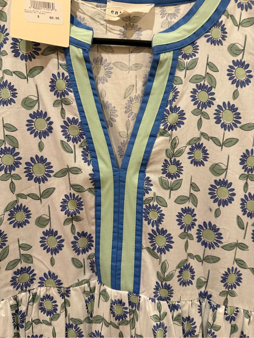 Entro Blue Floral Midi Dress - Picture 3 of 4